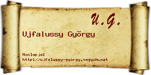Ujfalussy György névjegykártya