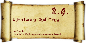 Ujfalussy György névjegykártya